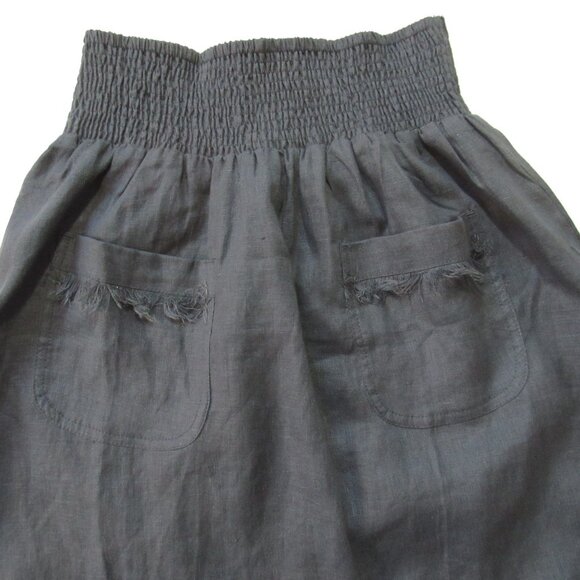 NWT Nomad The Label Aurora Maxi in Charcoal Linen Pull-on Skirt XS - Picture 4 of 7